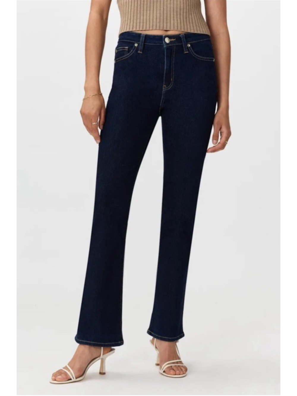 Quince Bella Stretch Kick Flare Jeans Deep Rinse New With Flaws Size 24